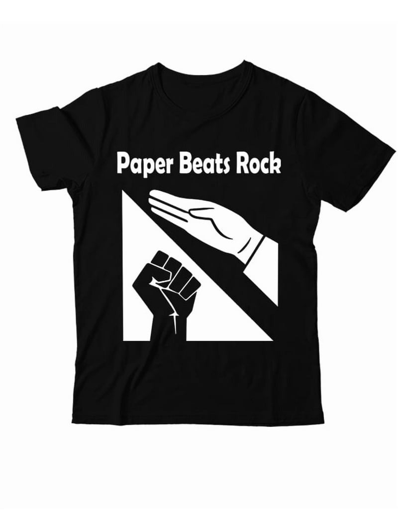 Paper Beats Rock Shirt Funny Rock T-Shirt Merch For Friends - Foxy23shop