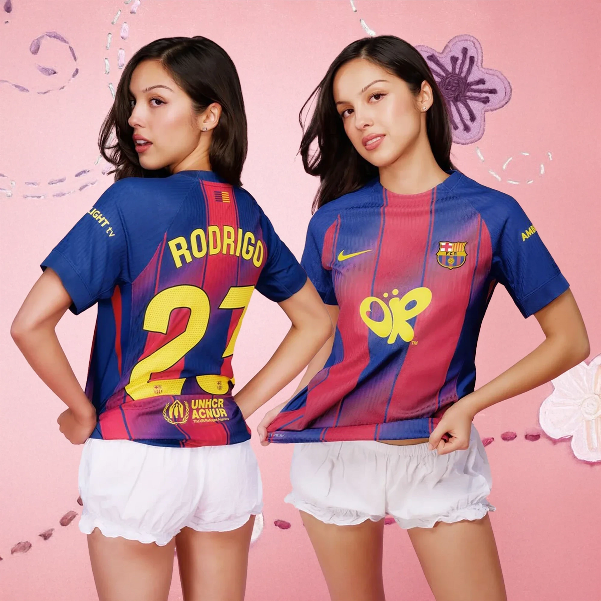 FC Barcelona x Olivia Rodrigo 25 26 Player T-Shirt Football Fan Merch Olivia Rodrigo Lover Gift - Foxy23shop