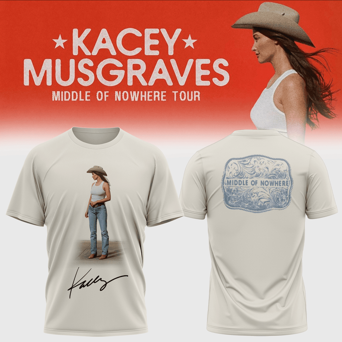 Kacey Musgraves Merch Middle Of Nowhere Tour T-Shirt Best Gift For Kacey Musgraves Music Lovers - Foxy23shop