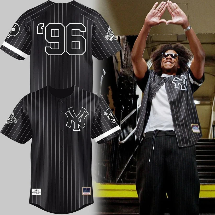 Jay Z x New York Yankees 96 Baseball Jersey Game Day Clothing Best Gift For Brother - Foxy23shop