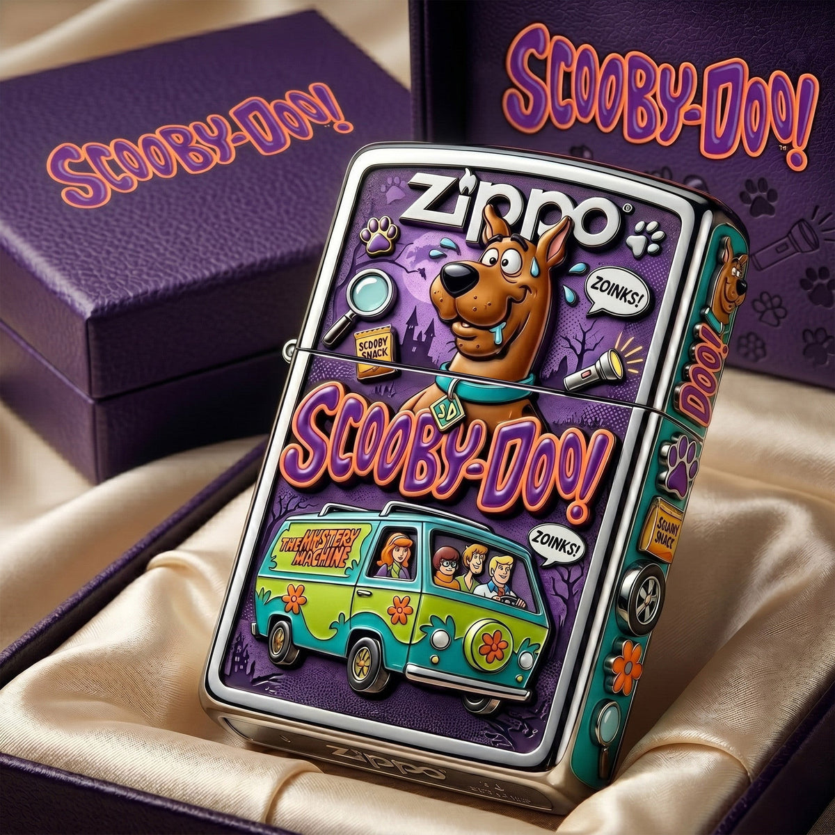 Scooby Doo Mystery Machine Cartoon Dog Lighter Case Scooby Doo Merch Gift For Tv Fans - Foxy23shop
