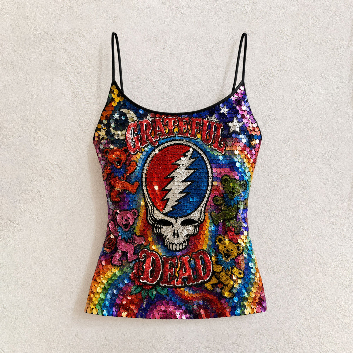 Grateful Dead Steal Your Face Cami Top Grateful Dead Merch Gift For Rockers - Foxy23shop
