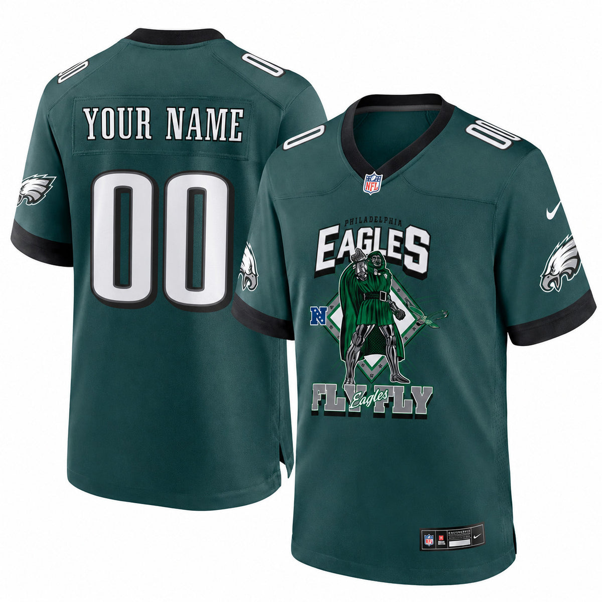 Disney x Champion NFL x Philadelphia Eagles Doctor Doom T-Shirt Best Gifts For Eagles Fans - Foxy23shop