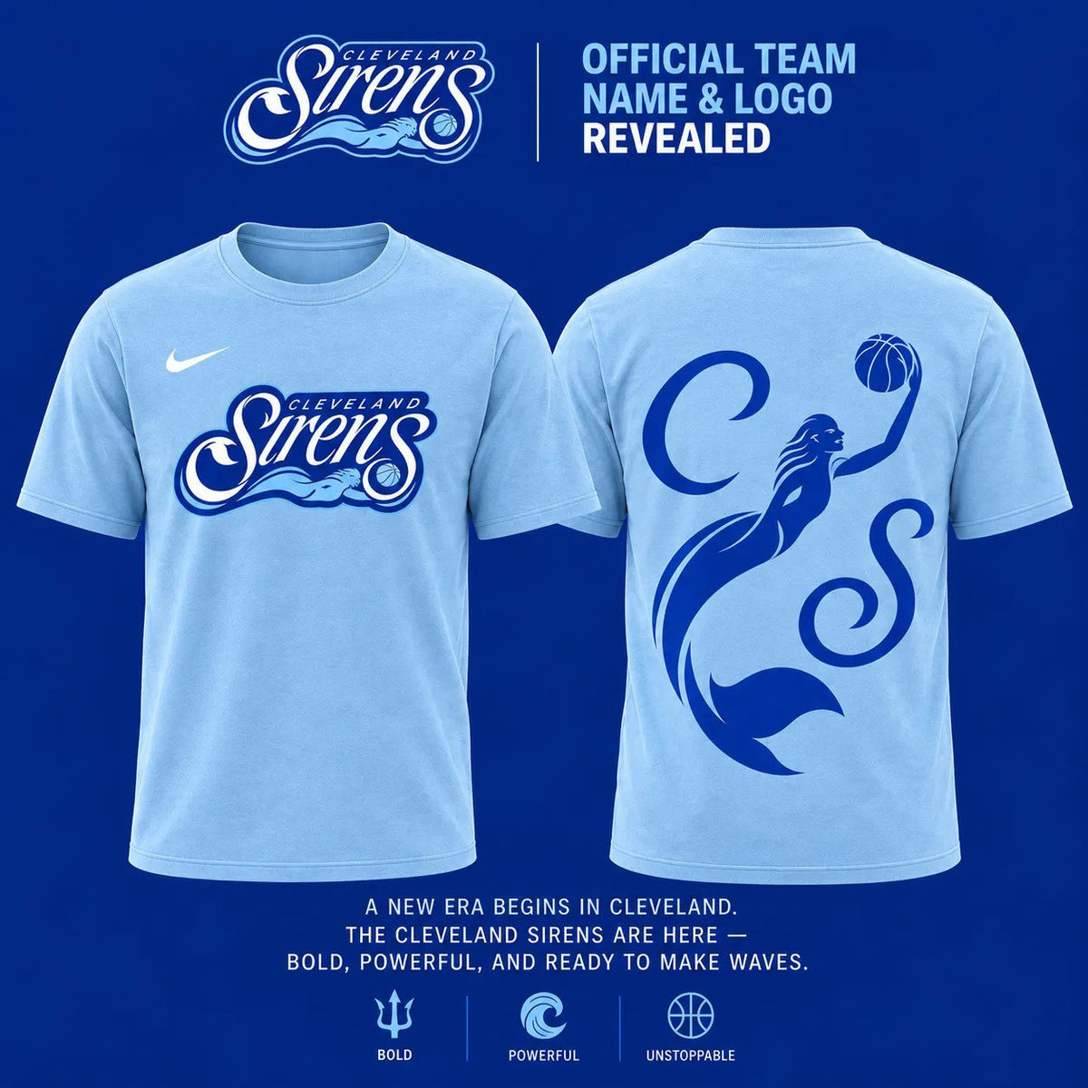 Cleveland Sirens WNBA Launch T-Shirt WNBA Expansion Clothes Fan Gifts - Foxy23shop