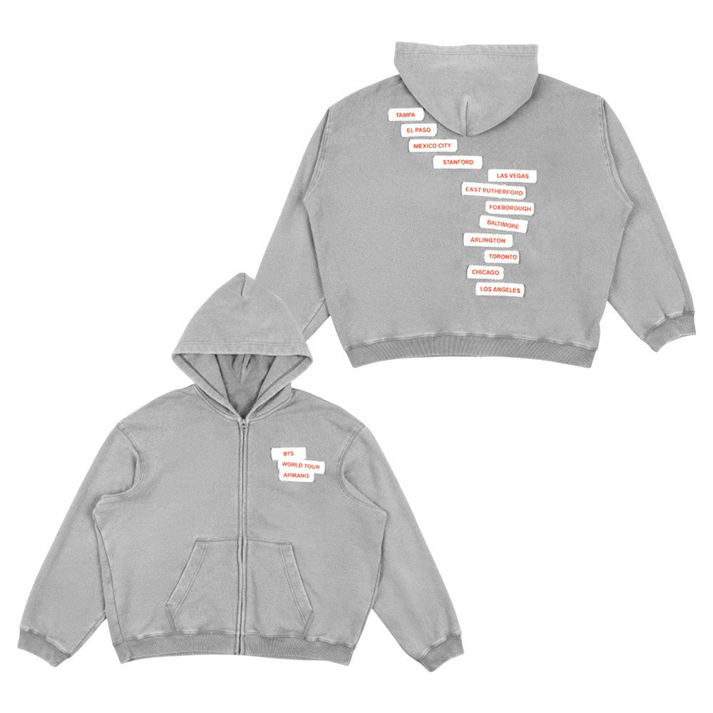 BTS Merch 2026 Arirang World Tour Dates Zip Hoodie BTS Hooded Sweatshirt Army's Gift - Foxy23shop
