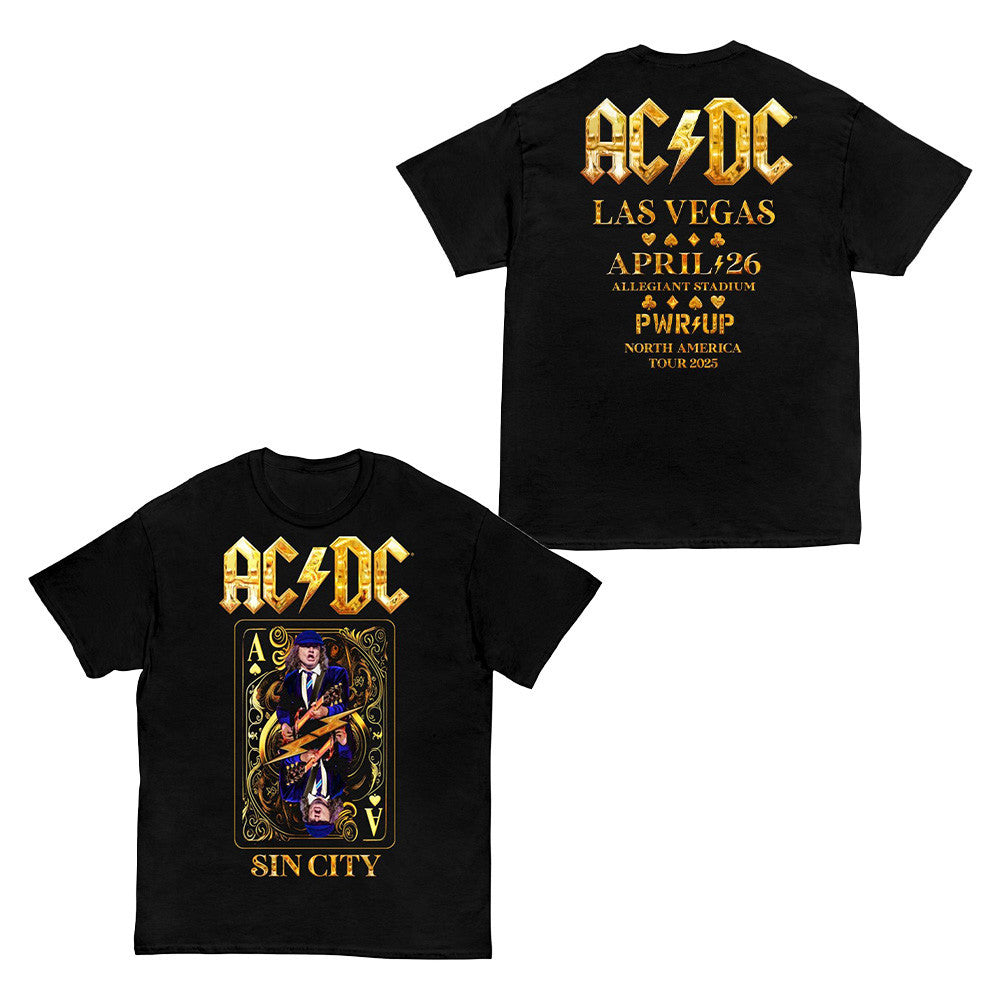AC DC Merch Las Vegas PWR UP Tour T-Shirt AC DC Clothes Music Lover Gifts - Foxy23shop