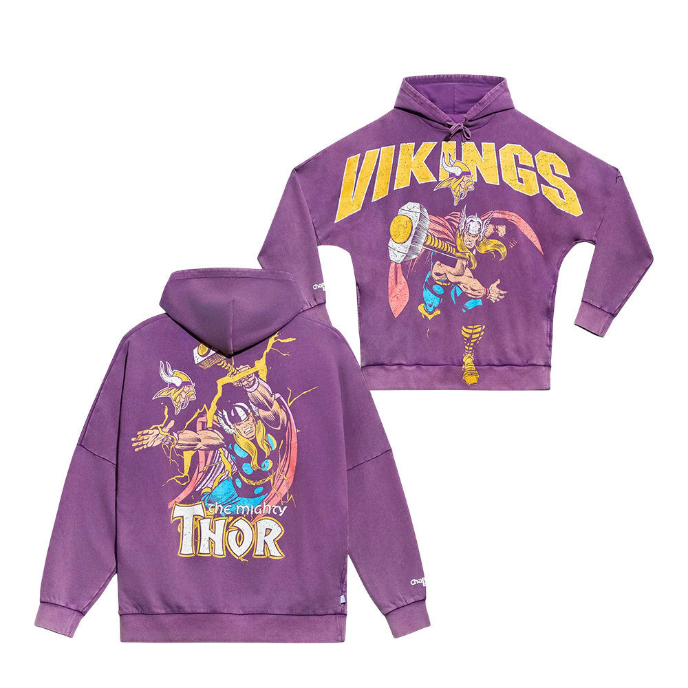 Minnesota Vikings x Might Thor Hoodie Minnesota Vikings Apparel Best Gifts For Fans - Foxy23shop