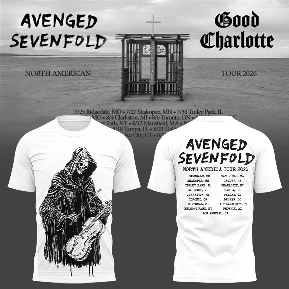 Avenged Sevenfold Merch 2026 North American Tour T-Shirt Best Gifts For Avenged Sevenfold Lovers - Foxy23shop