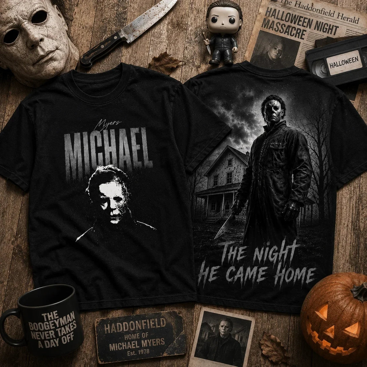 Michael Myers The Night He Came Home Halloween T-Shirt Michael Myers Merch Gift Ideas - Foxy23shop