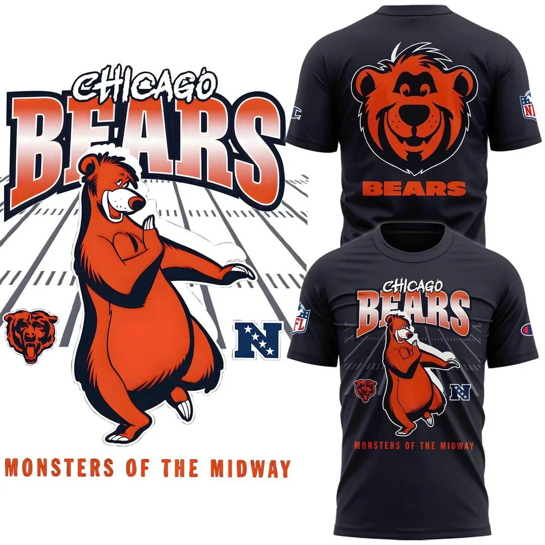 Disney x NFL x Chicago Bears T-Shirt Chicago Bears Merch Best Gifts For Fans - Foxy23shop