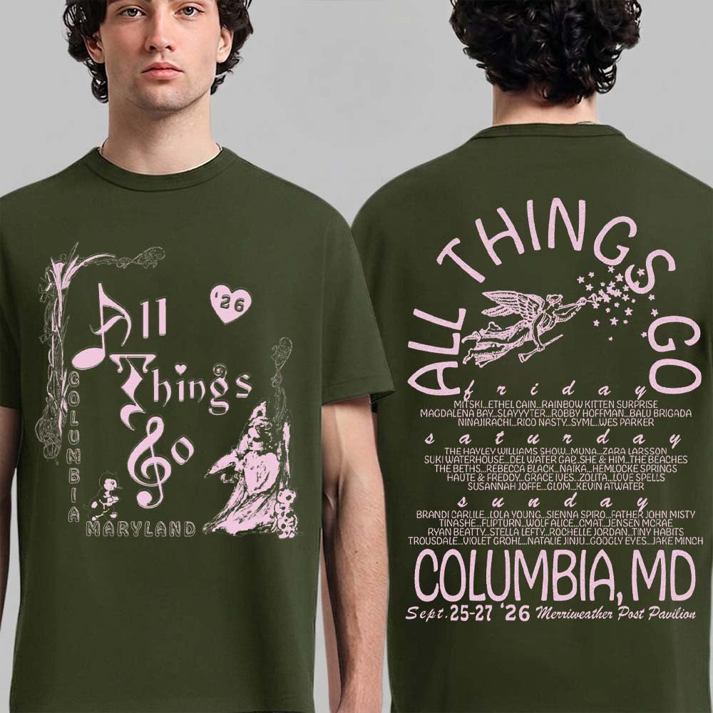 All Things Go Music Festival 2026 Columbia MD Merch Garden Angel T-Shirt Presents For Music Lovers - Foxy23shop