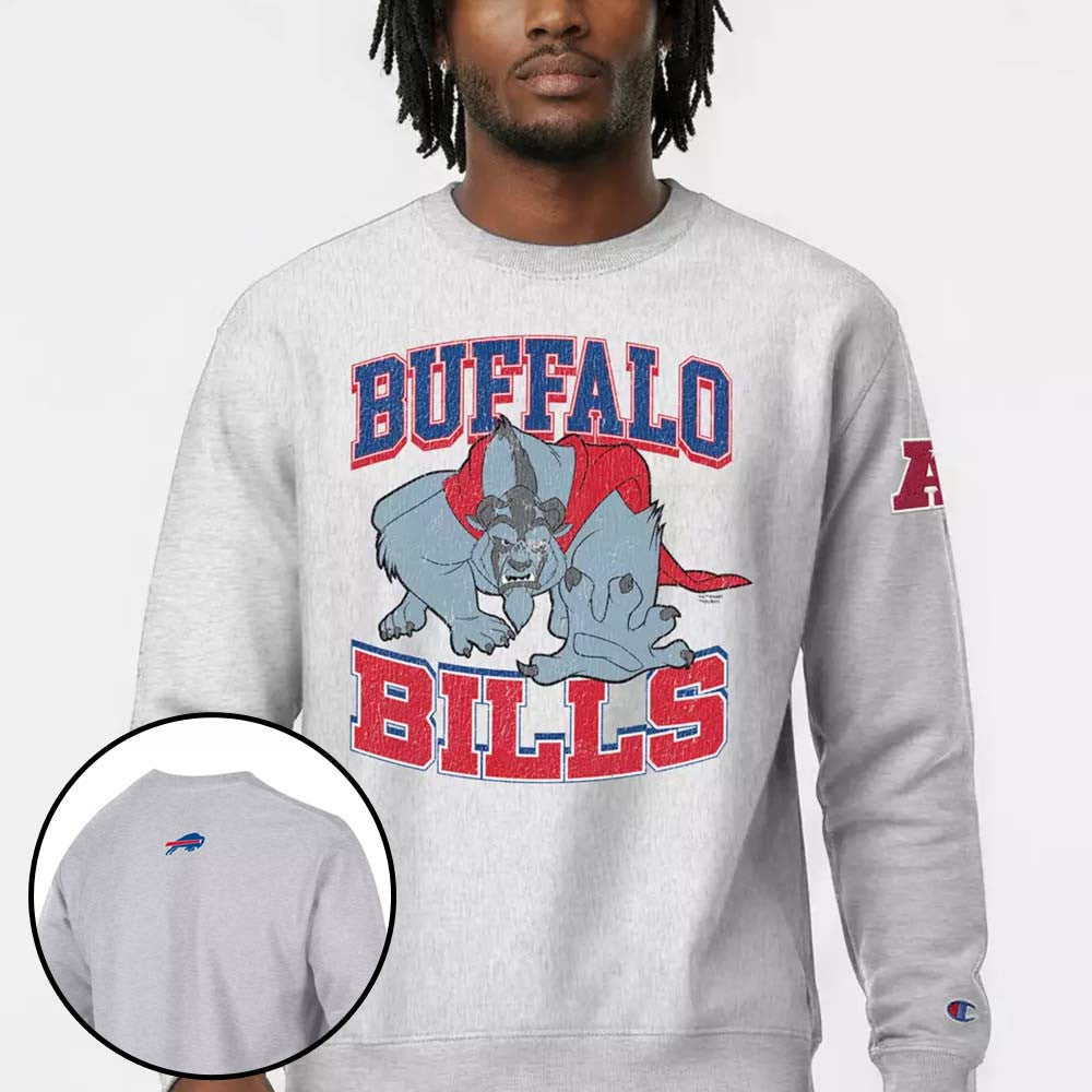 Disney X NFL Champion x Buffalo Bills Beauty And The Beast Sweatshirt Best Gifts For Buffalo Bills Lovers - Foxy23shop