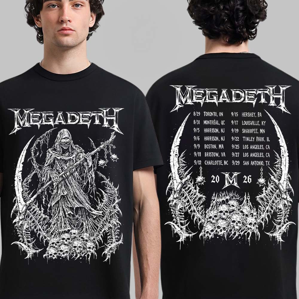 Megadeth Merch North American 2026 Tour Vic The Reaper Shirt Great Gifts For Megadeth Fans - Foxy23shop