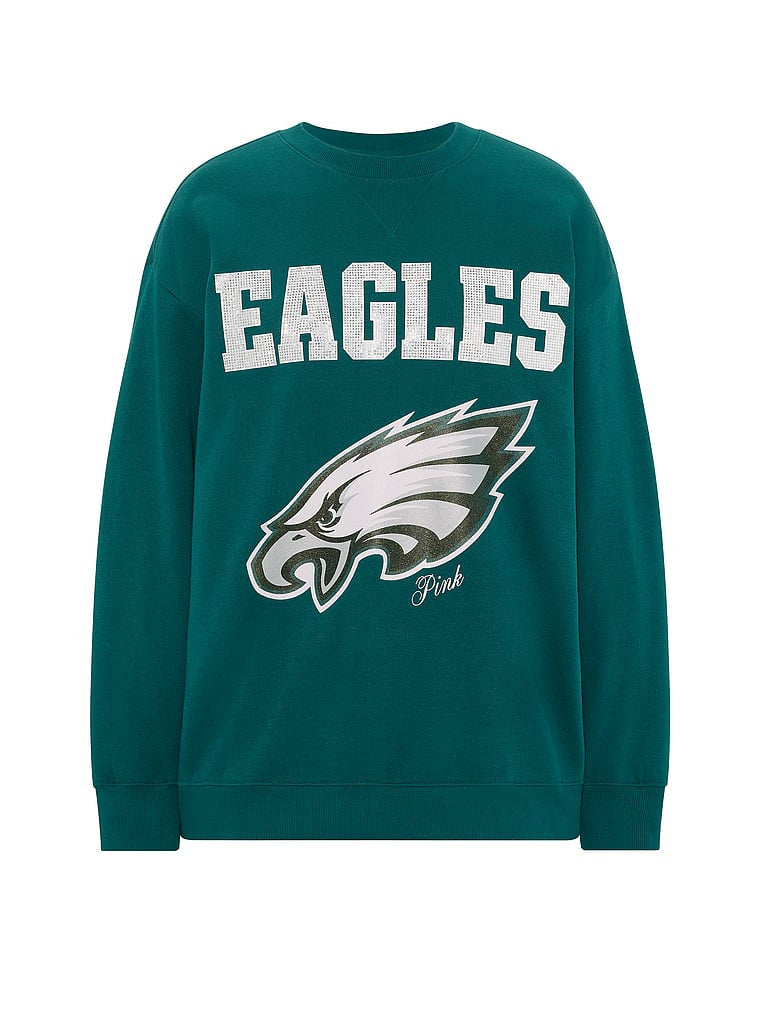 Pink x NFL Philadelphia Eagles Sweatshirt Philadelphia Eagles Merch Football Lovers Presents - Foxy23shop