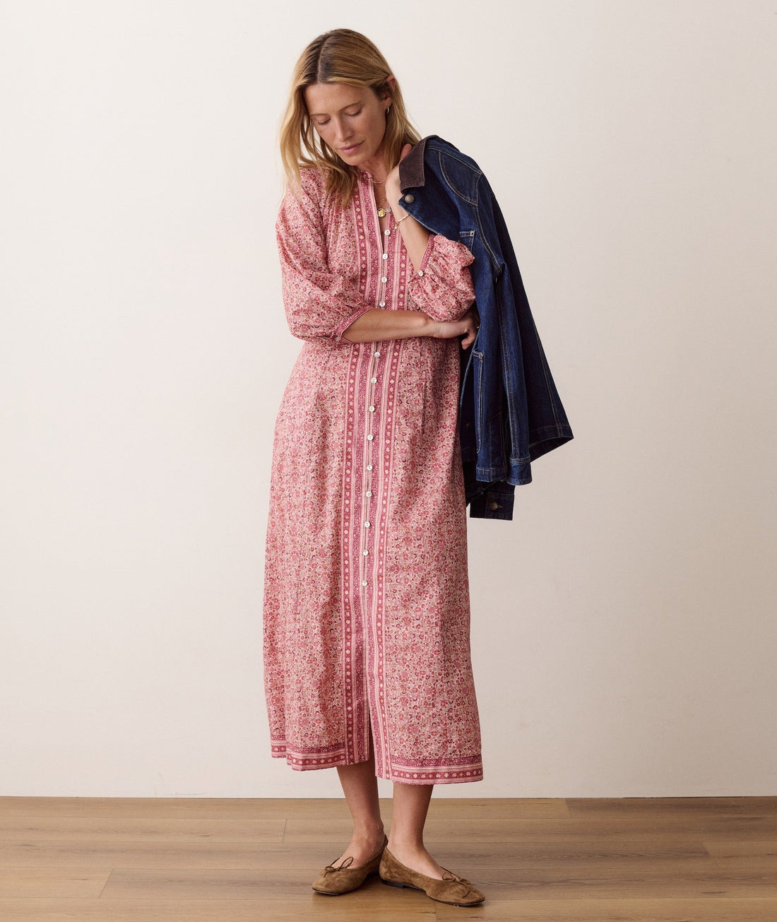 Maxi dress on a hanger in store