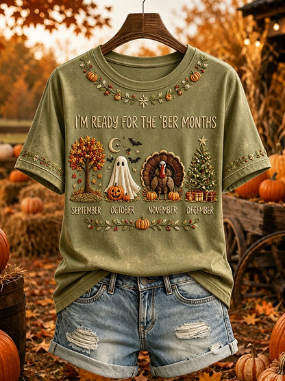 I'm Ready For The 'Ber Months T-Shirt Halloween Themed Apparel Gift For Wife - Foxy23shop