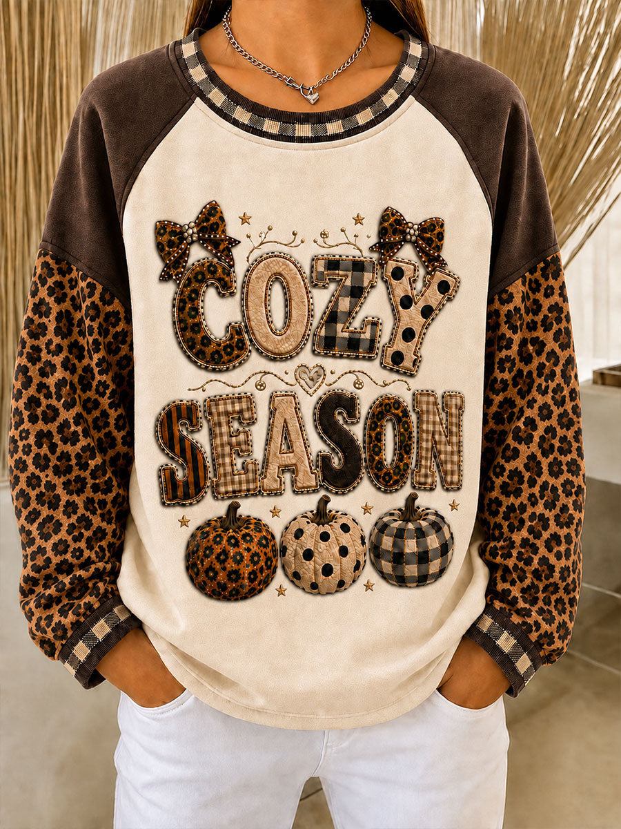 Cozy Season Sweatshirt Autumn Cozy Vibes Clothes Halloween Gifts For Her - Foxy23shop