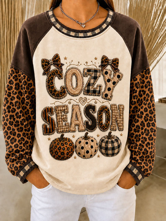 Cozy Season Sweatshirt Autumn Cozy Vibes Clothes Halloween Gifts For Her - Foxy23shop