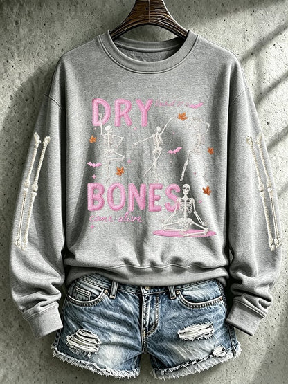 Dry Bones Come Alive Sweatshirt Gothic Skeleton Ballerina Clothes Halloween Gift - Foxy23shop