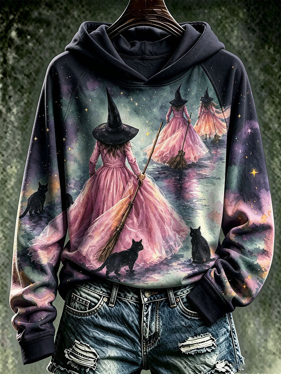 Gothic Witch Era Hoodie In October We Wear Pink Clothes Halloween Gift For Women - Foxy23shop