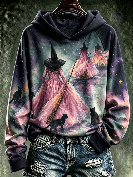 Gothic Witch Era Hoodie In October We Wear Pink Clothes Halloween Gift For Women - Foxy23shop