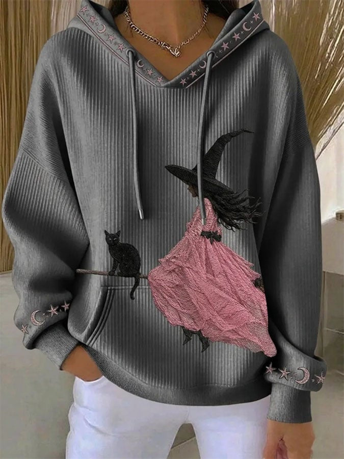Witch Era Hoodie Breast Cancer Awareness Apparel Halloween Gift For Wife - Foxy23shop