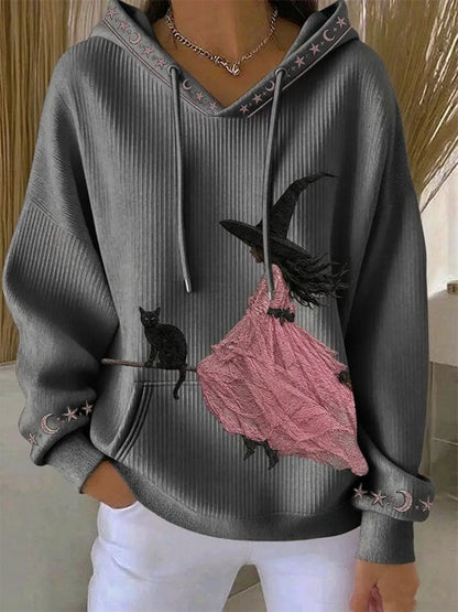 Witch Era Hoodie Breast Cancer Awareness Apparel Halloween Gift For Wife - Foxy23shop