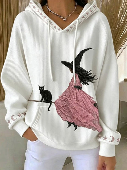 Witch Era Hoodie Breast Cancer Awareness Apparel Halloween Gift For Wife - Foxy23shop