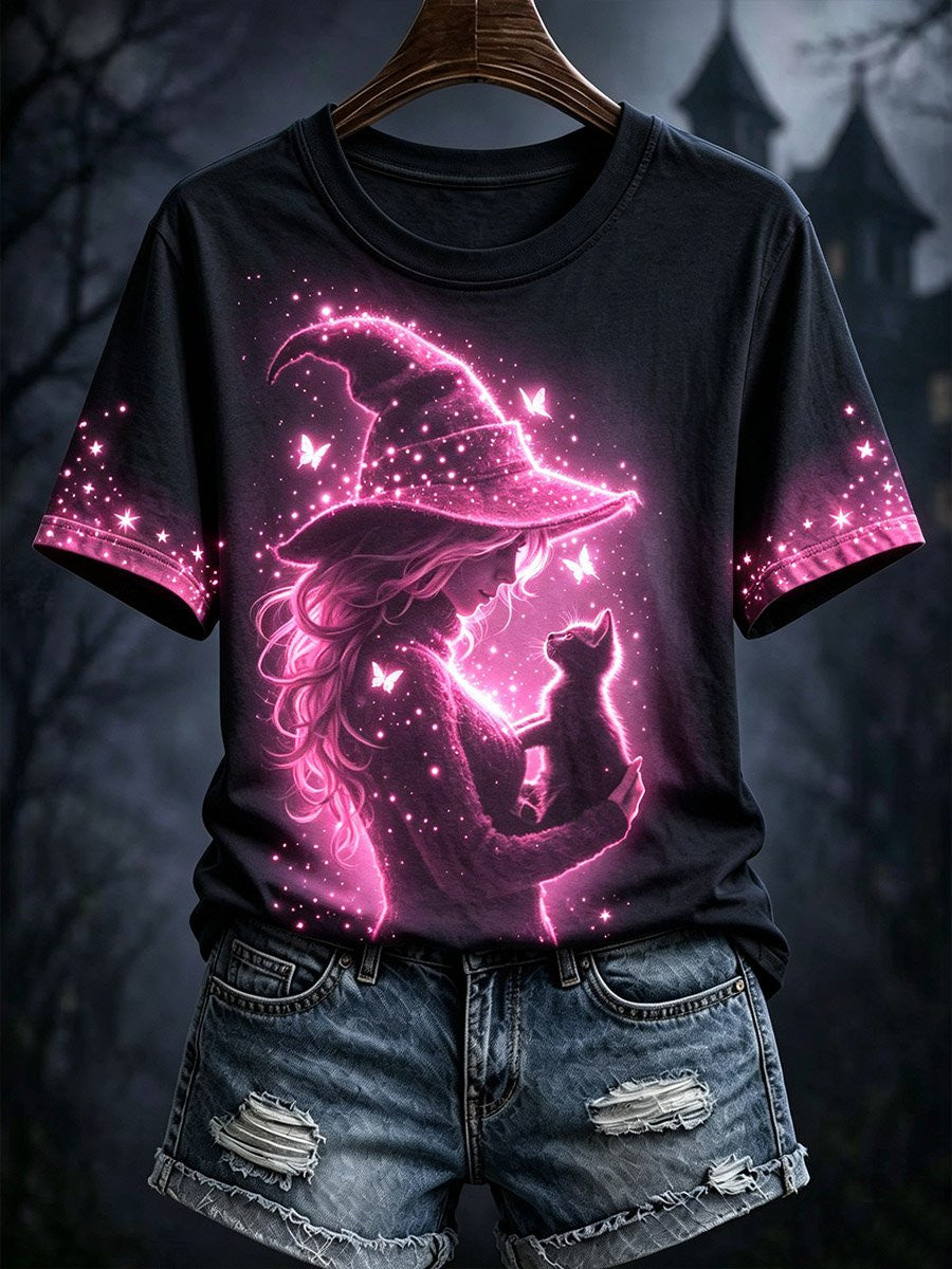 Gothic Halloween Witch T-Shirt Halloween Inspired Clothes Gift For Women - Foxy23shop