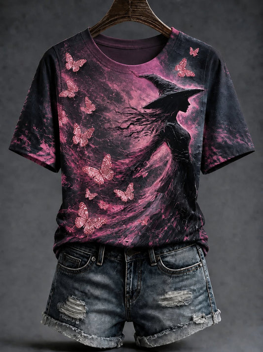 Gothic Witch Era T-Shirt Breast Cancer Fighter Apparel Halloween Gifts Idea - Foxy23shop