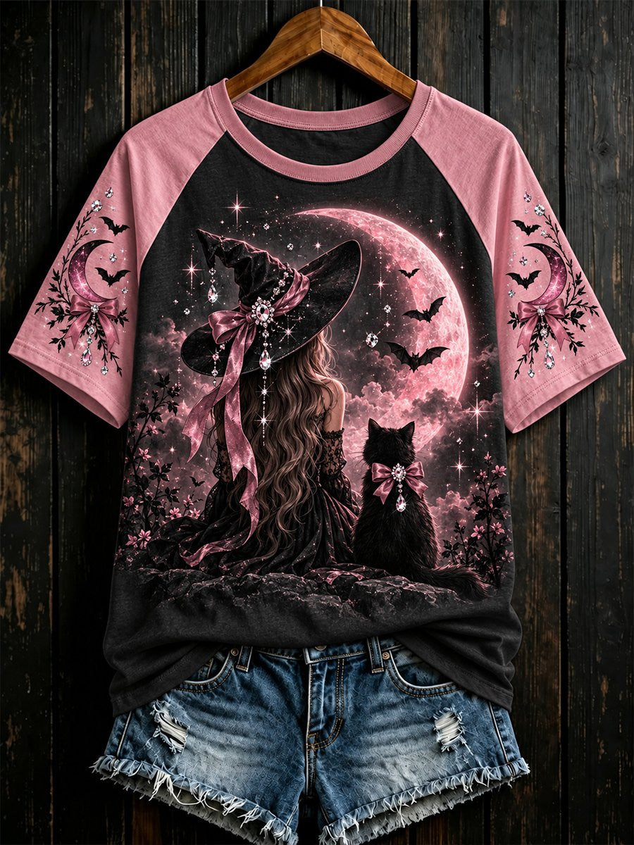 Spooky Witch Era T-Shirt Pink Ribbon Breast Cancer Awareness Clothes Halloween Gift Idea - Foxy23shop