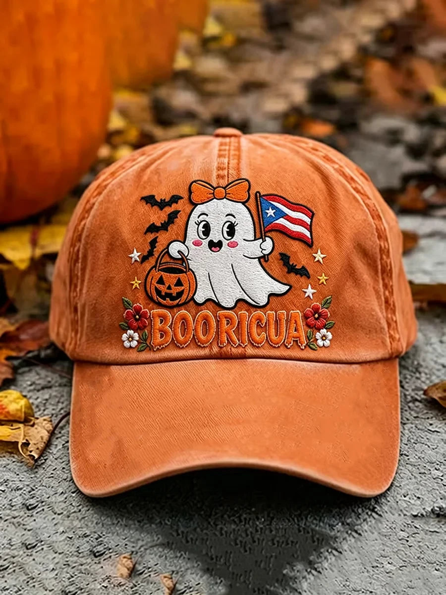 Halloween In Puerto Rico Ghost Art Hat Halloween Baseball Cap Best Gifts Idea