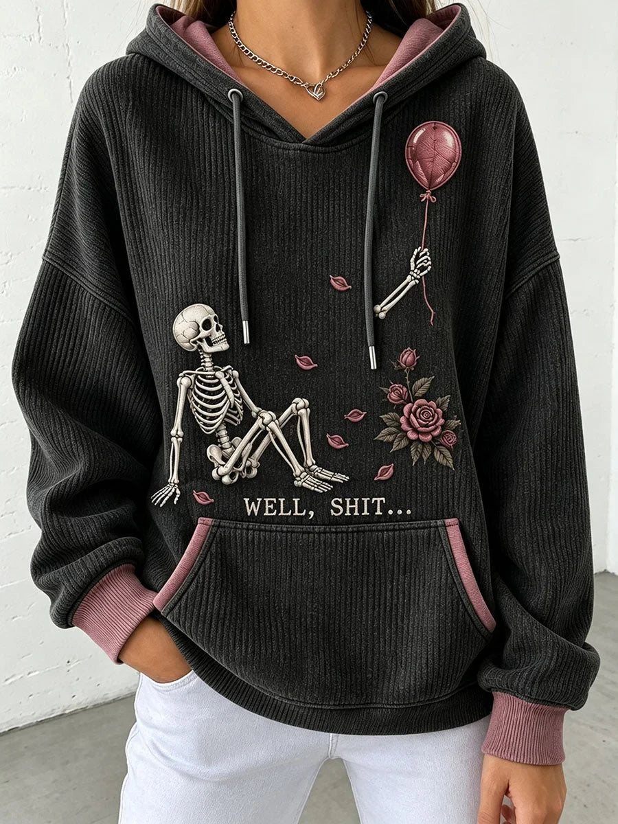 Funny Skeleton Well S Halloween Hoodie Haunted Season Apparel Gifts For Sister