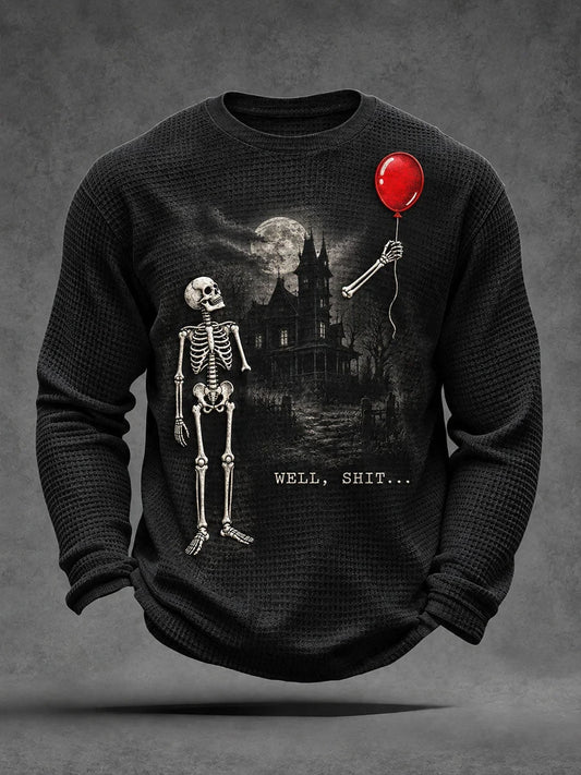 Funny Skeleton Well S Halloween Long Sleeve Shirt Spooky Season Clothing Gifts For Him