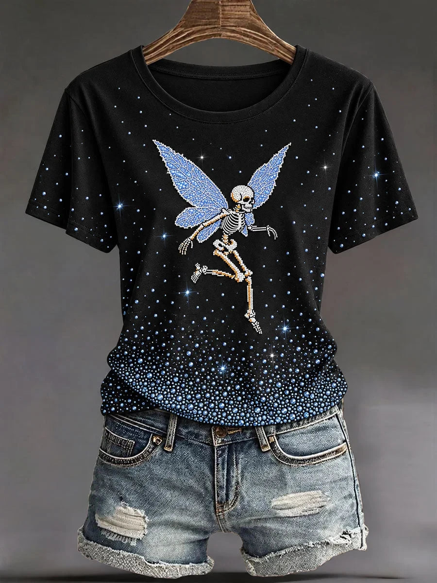 Halloween Gothic Fun Skull T-Shirt Halloween Clothing Funny Gifts For Sister