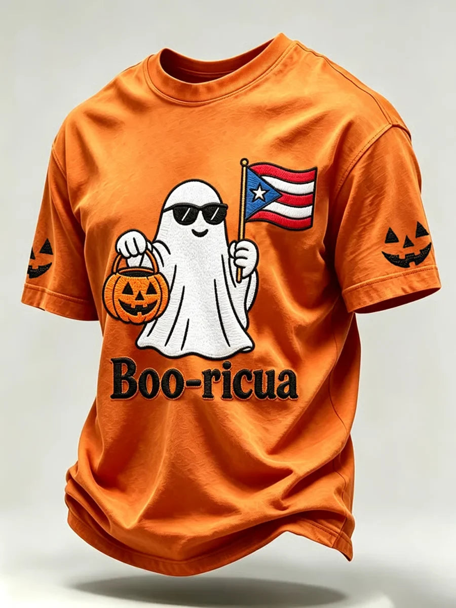 Halloween In Puerto Rico Ghost Graphic Shirt Halloween Merch Gifts Ideas For Boyfriend