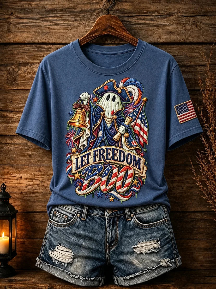 Patriotic Design Halloween T-Shirt American Flag Halloween Apparel Gifts For Sister