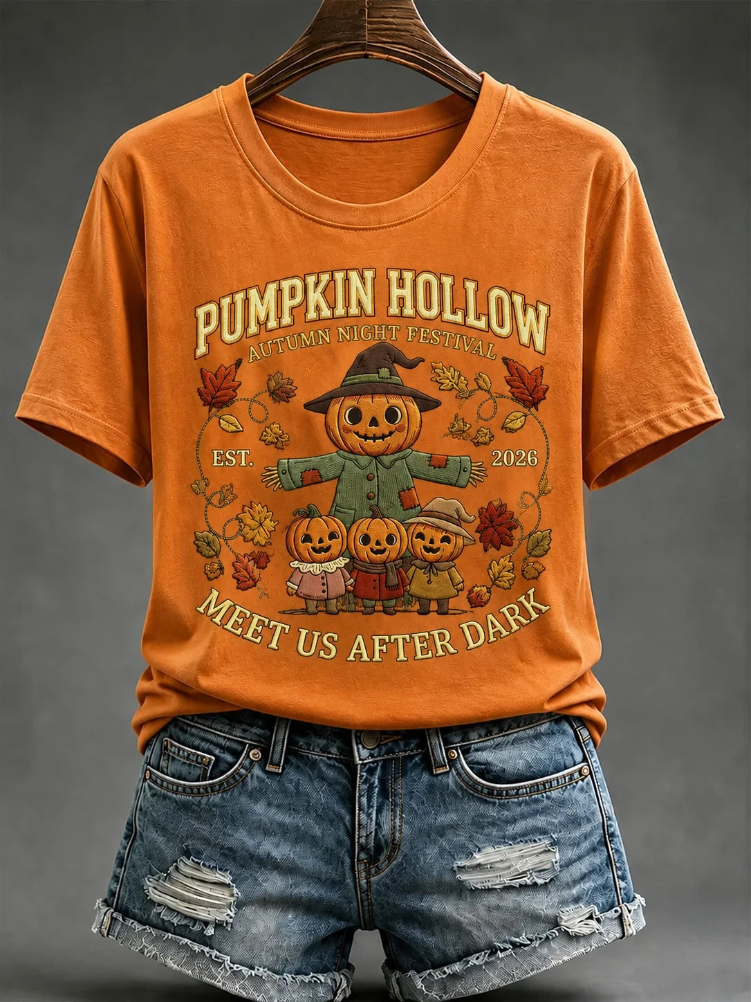Pumpkin Hollo Meet Us After Dark Halloween Shirt Holiday Clothing Gifts For Wife