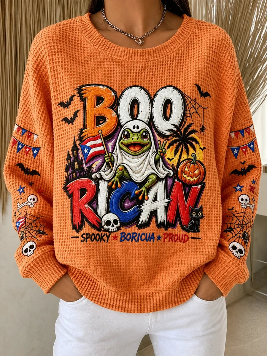 Halloween In Puerto Rico Graphic Sweatshirt Halloween Apparel Gifts For Girlfriend