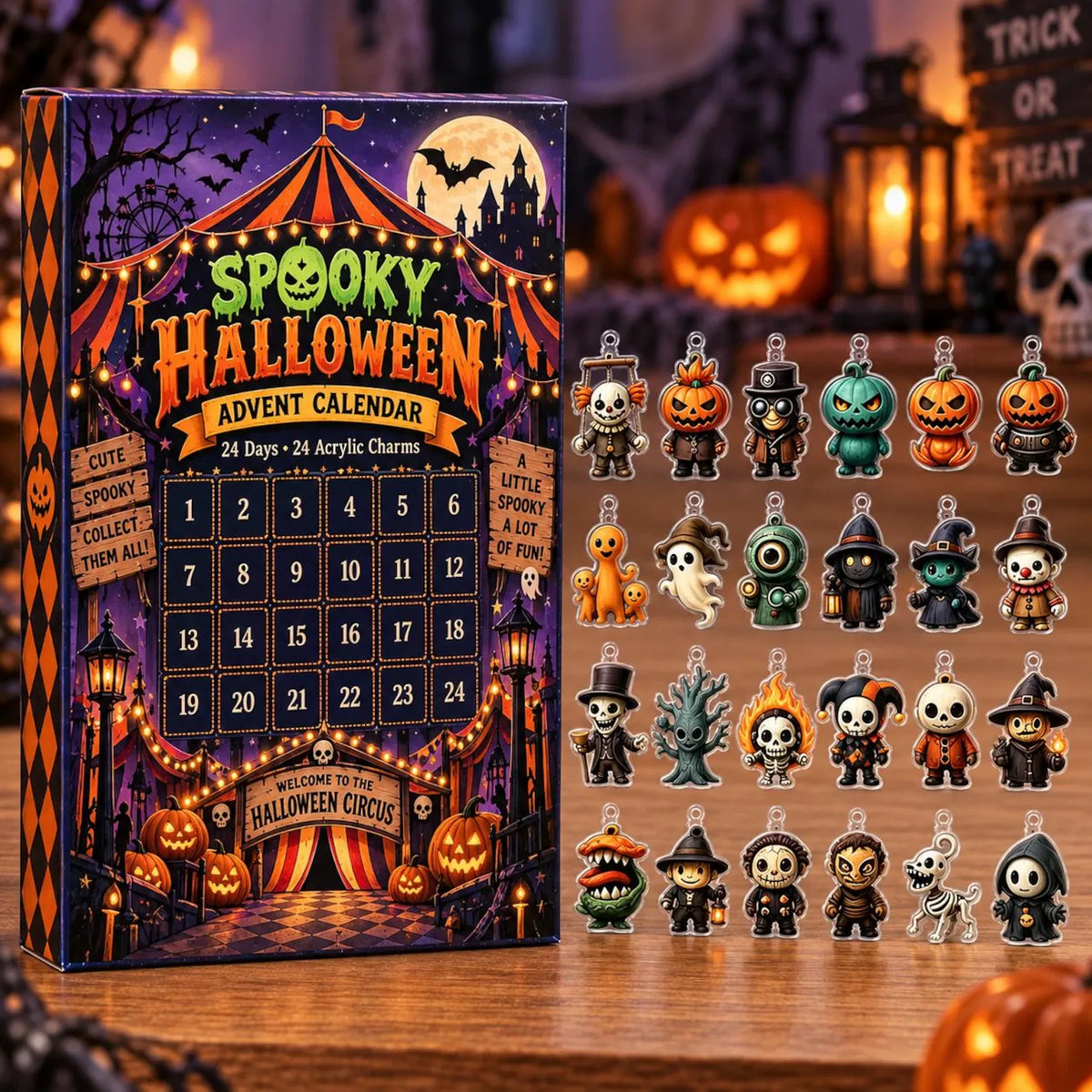 Spooky Halloween 24 Days Advent Calendar Holiday Decor Halloween Gifts For Horror Lovers