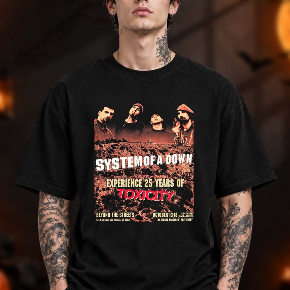 System Of A Down Merch Los Angeles CA Event T-Shirt Best Gifts For Music Lovers - Foxy23shop