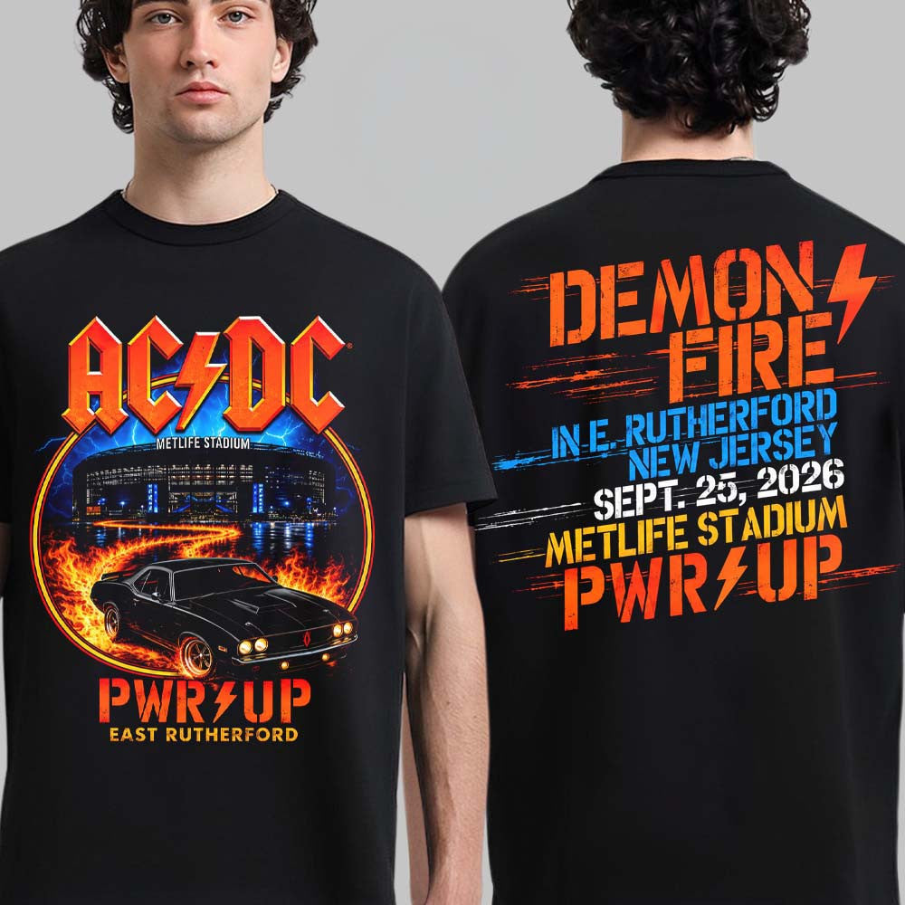 AC DC East Rutherford New Jersey 2026 Event T-Shirt AC DC Merch Gift For Rock Lover - Foxy23shop