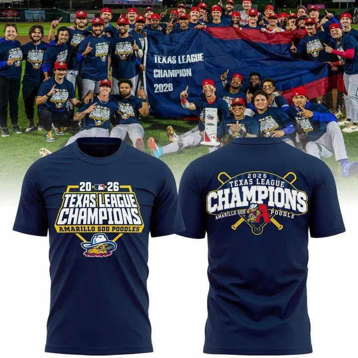 Amarillo Sod Poodles 2026 Texas League Champions T-Shirt Baseball Fan Gear - Foxy23shop
