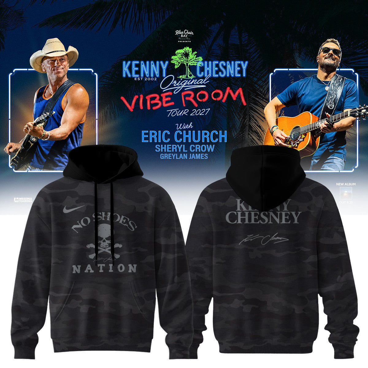 Kenny Chesney Merch The Original Vibe Room Tour 2027 Hoodie Country Fans Gifts - Foxy23shop