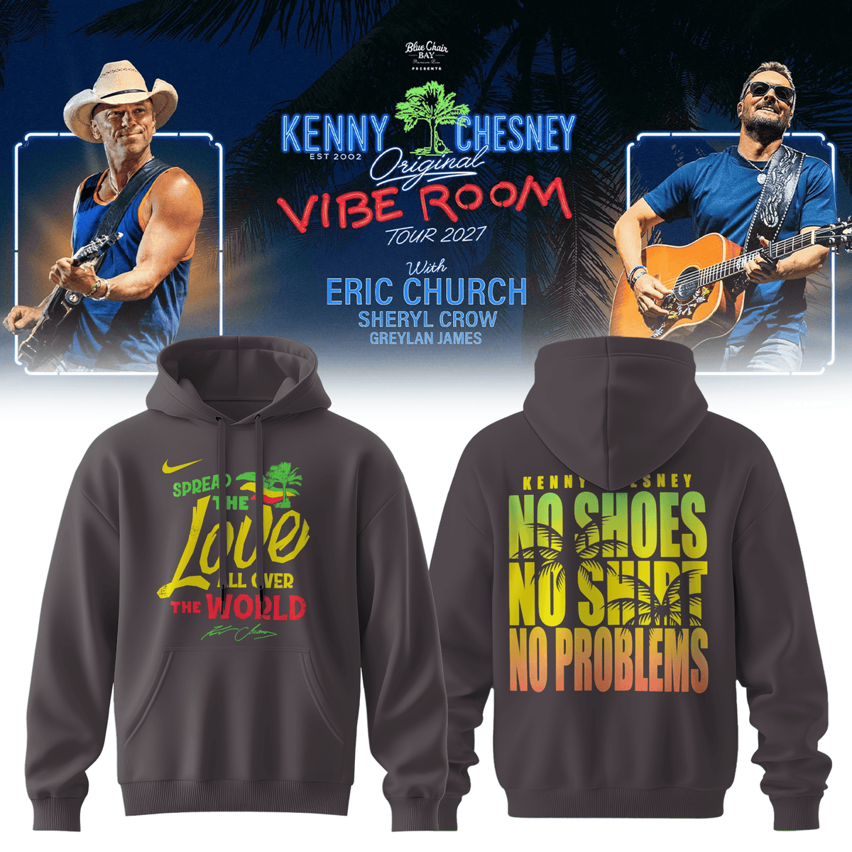 Kenny Chesney Merch The Original Vibe Room Tour 2027 Hoodie Great Gifts For Country Lovers - Foxy23shop