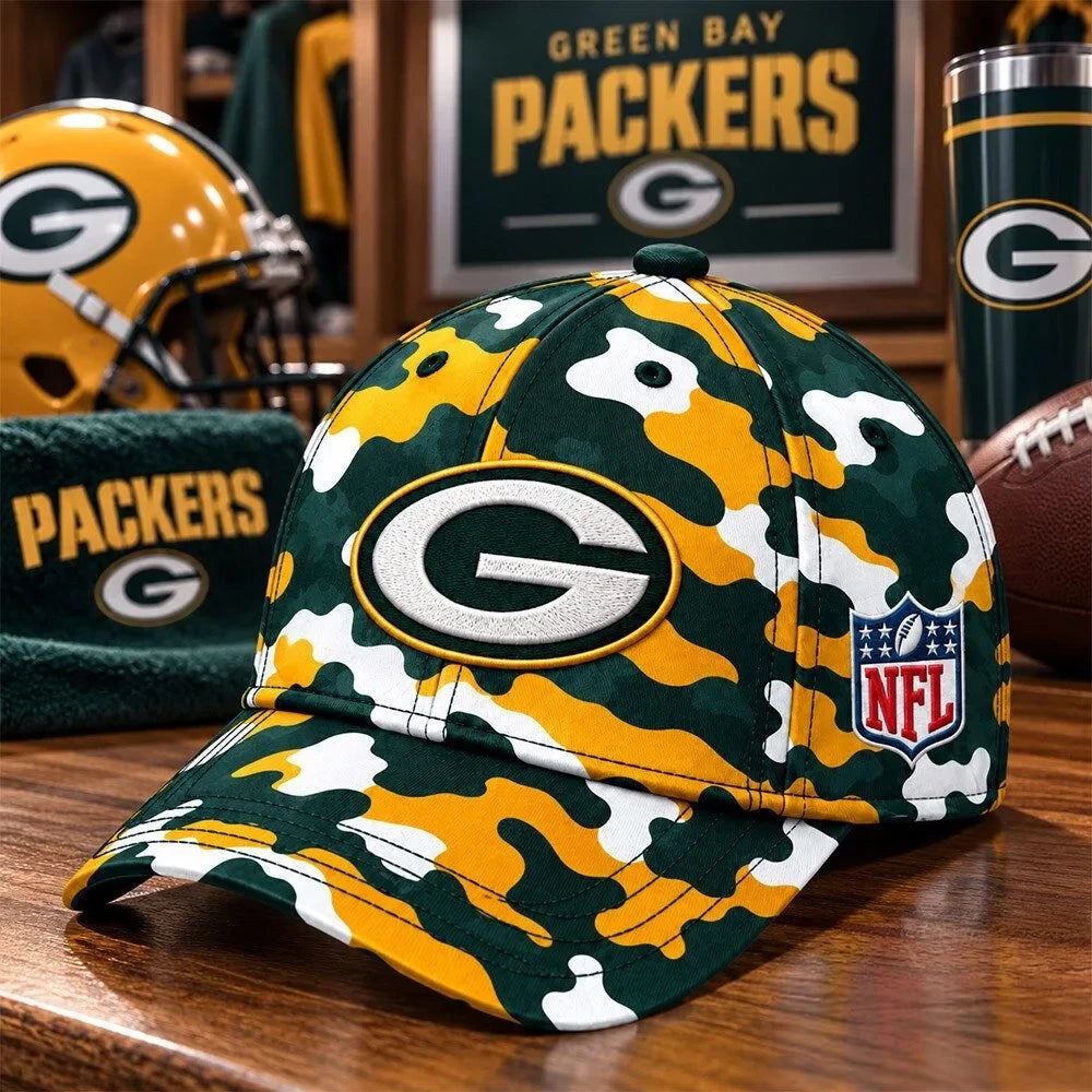 Green Bay Packers 2026 NFL Camo Hat Green Bay Packers Baseball Cap Gift Ideas - Foxy23shop