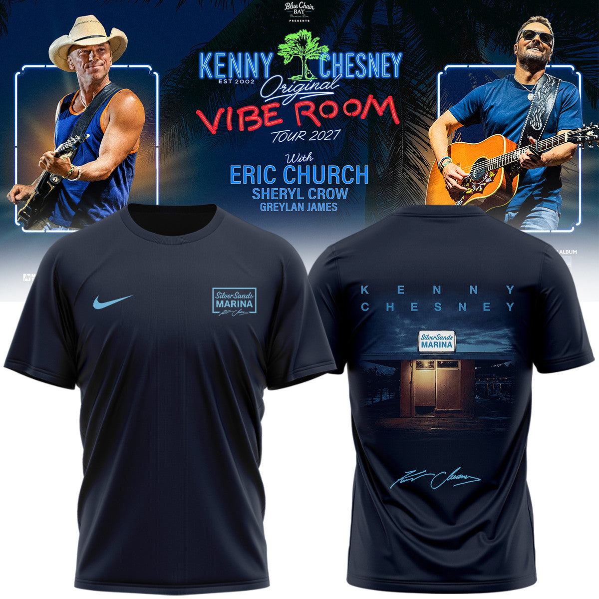 Kenny Chesney Merch The Original Vibe Room Tour 2027 T-Shirt Gifts For Country Fans - Foxy23shop