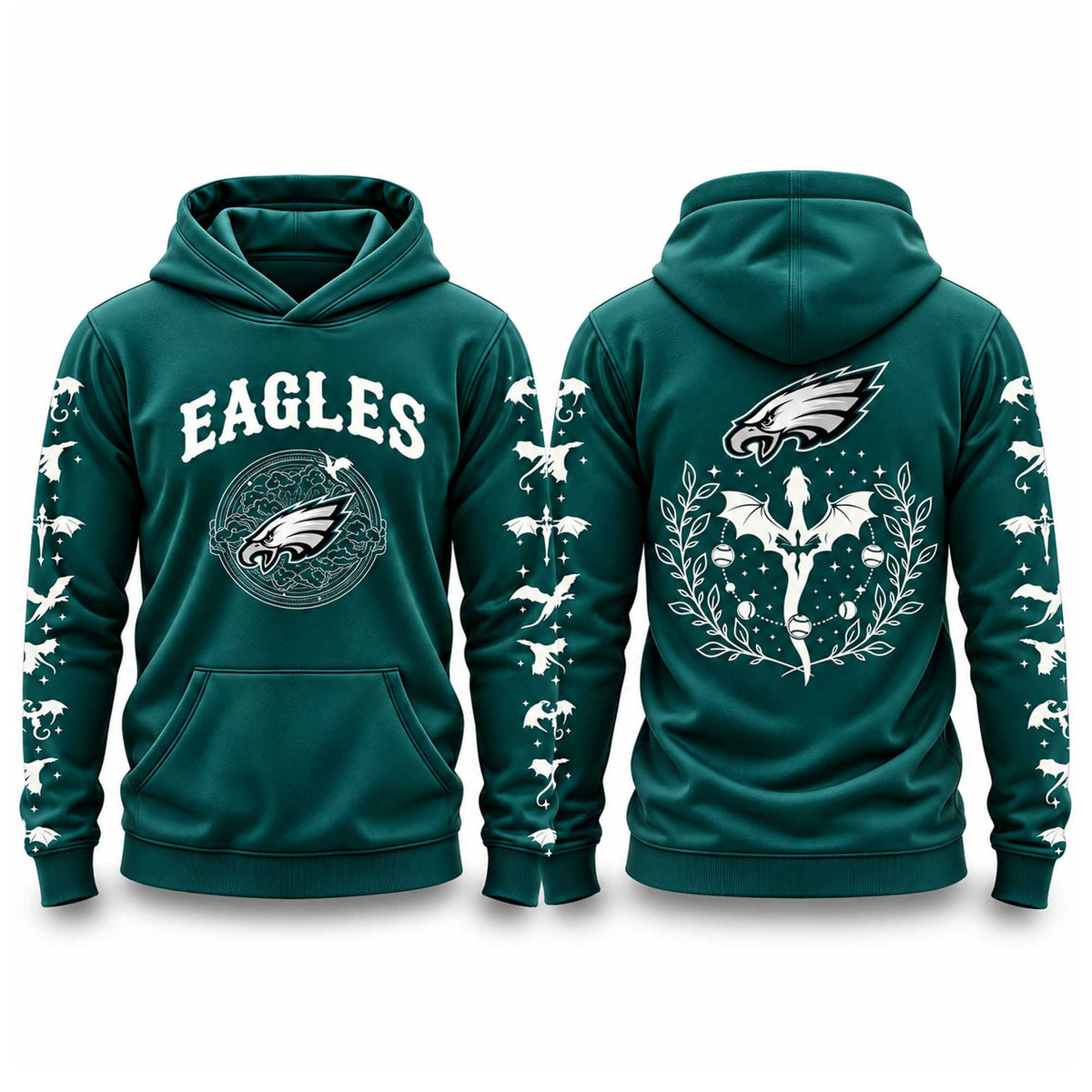 Philadelphia Eagles 2026 Fourth Wings Night Hoodie Philadelphia Eagles Merch Fan Gear - Foxy23shop