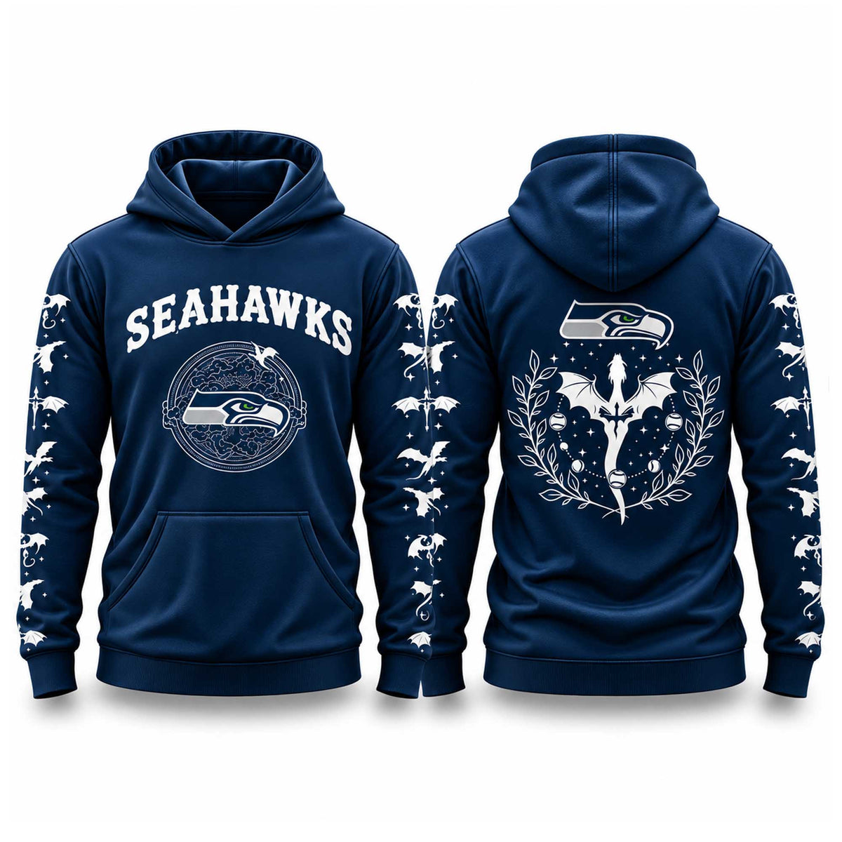 Seattle Seahawks Merch 2026 Fourth Wings Night Hoodie Best Gifts For The 12s - Foxy23shop