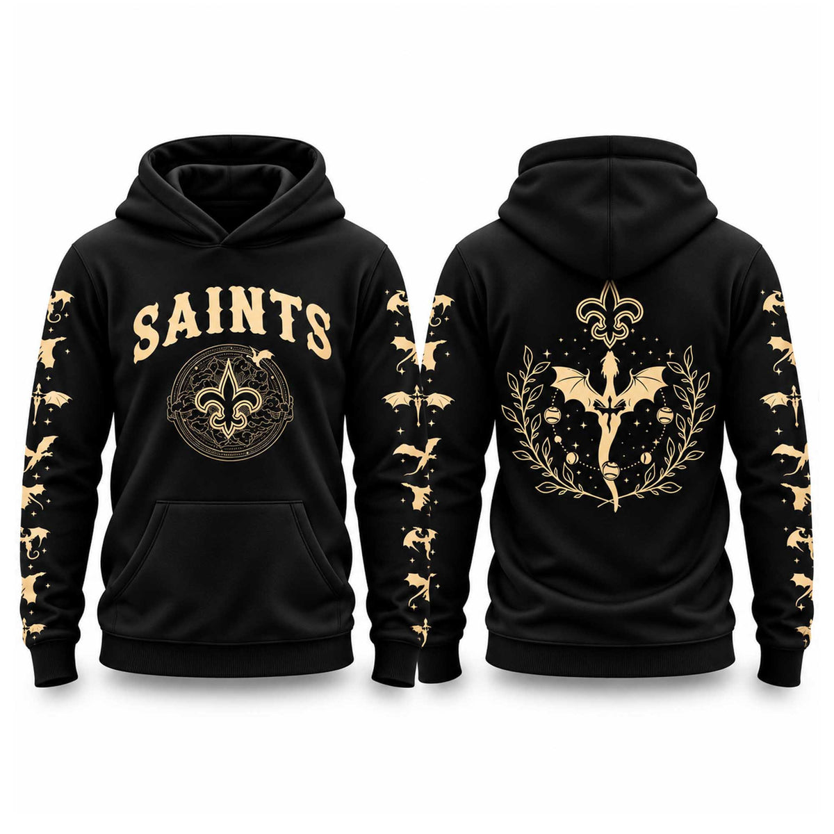 New Orleans Saints 2026 Fourth Wings Night Hoodie New Orleans Saints Merch Football Fan Gear - Foxy23shop
